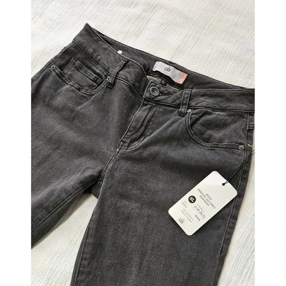 Cabi Womens Curvy Slim Boot Jeans Size 6 Long Color Shadow Black Gray NWT - Picture 7 of 7
